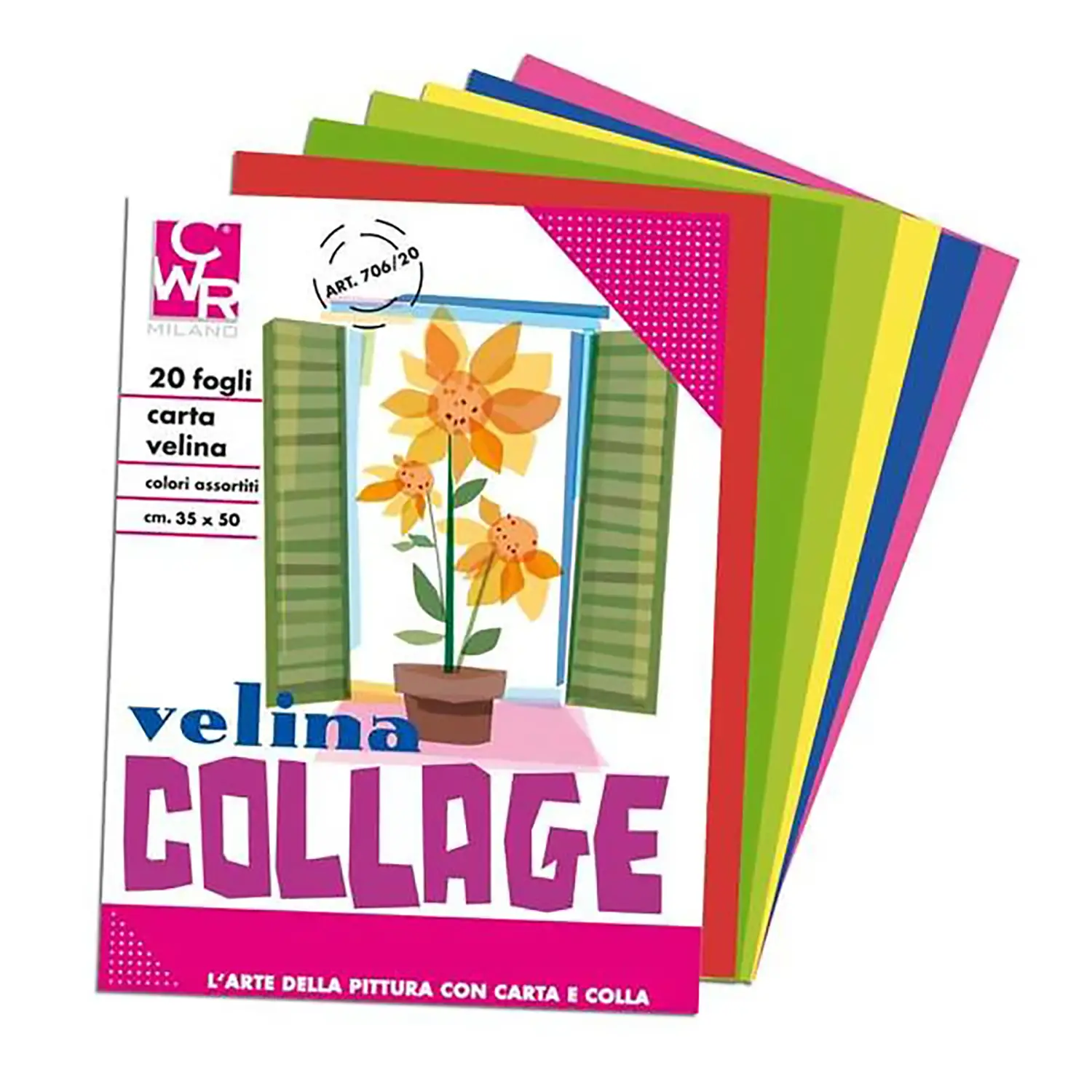 Colored Tissue Paper Album - 21 gsm - 35x50 cm - 20 Sheets - Paper and Cardstock