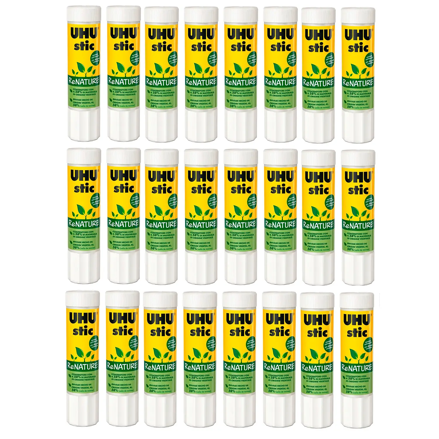 Colla Stick Uhu Renature 8,2 gr. 24 Pezzi - Nastri adesivi e colle