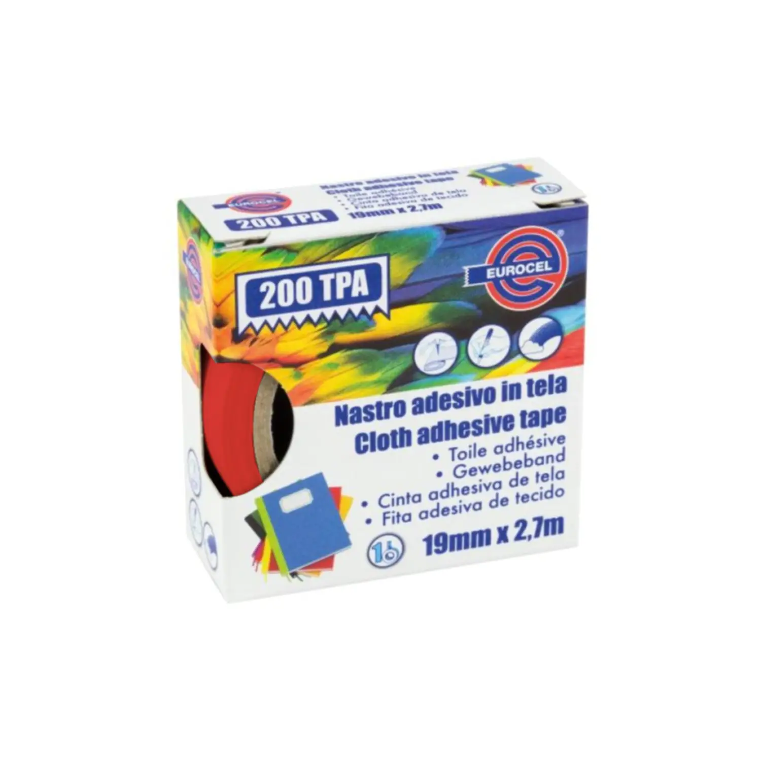 19mm Adhesive Duct Tape. Red - Adhesive Tapes and Glues