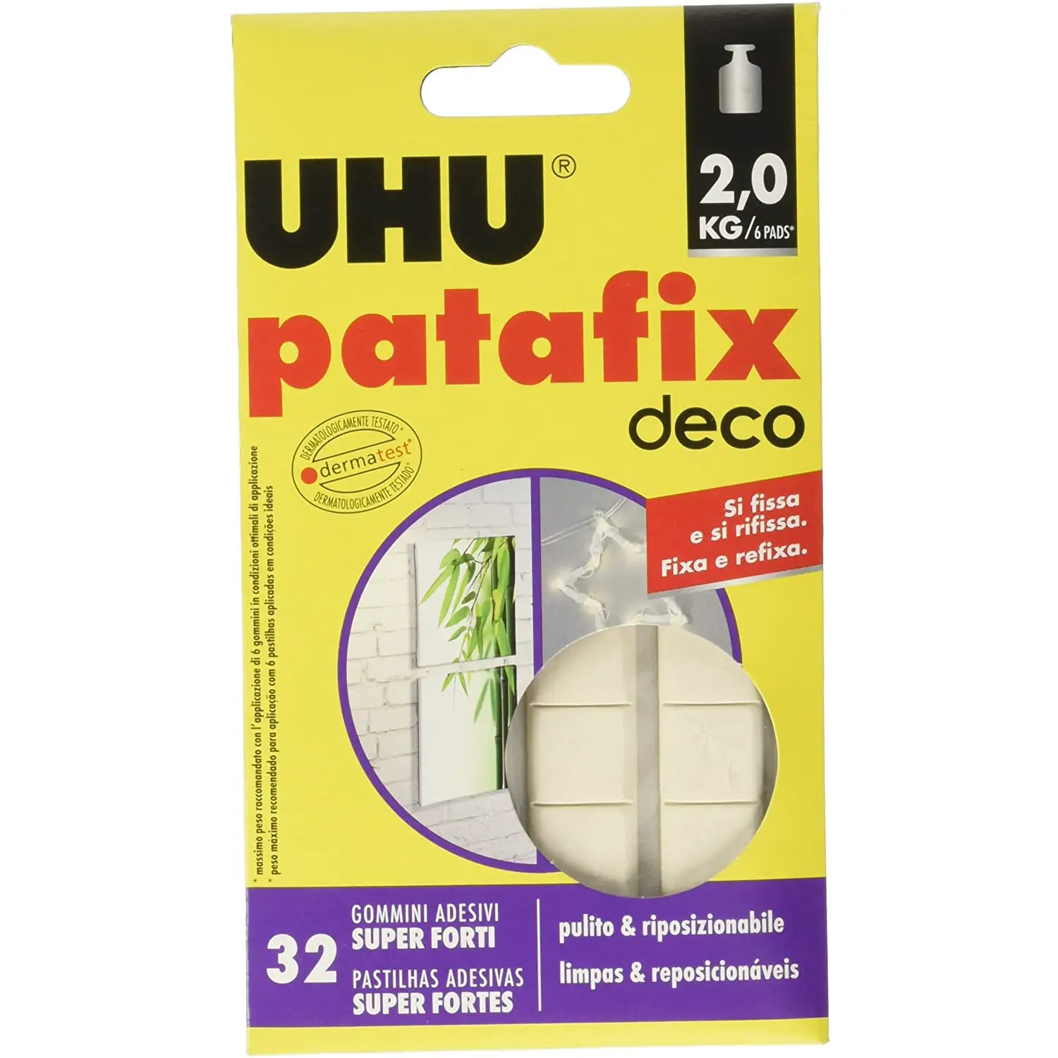 Patafix Uhu Superforte - 32 Adhesive Grommets - Adhesive Tapes and Glues