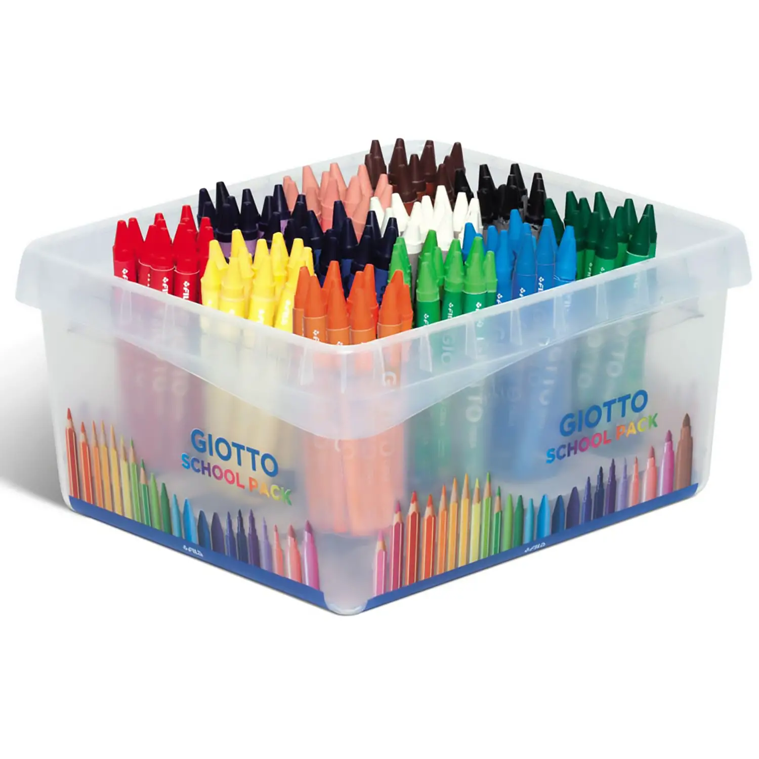 Pastelli a Cera Giotto – Schoolpack 144 Pezzi (12 Colori) - Pastelli a cera