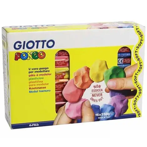 Plastilina Pongo Scultore Giotto • 16 Panetti Da Gr. 250 Assortita In 16 Colori - Paste per modellare
