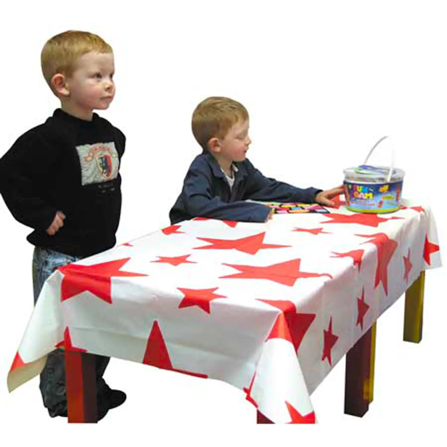 Telo Tovaglia Salvamacchie in Morbida Plastica Lavabile, Fantasia Stelle, 100x150 cm. - Accessori antisporco