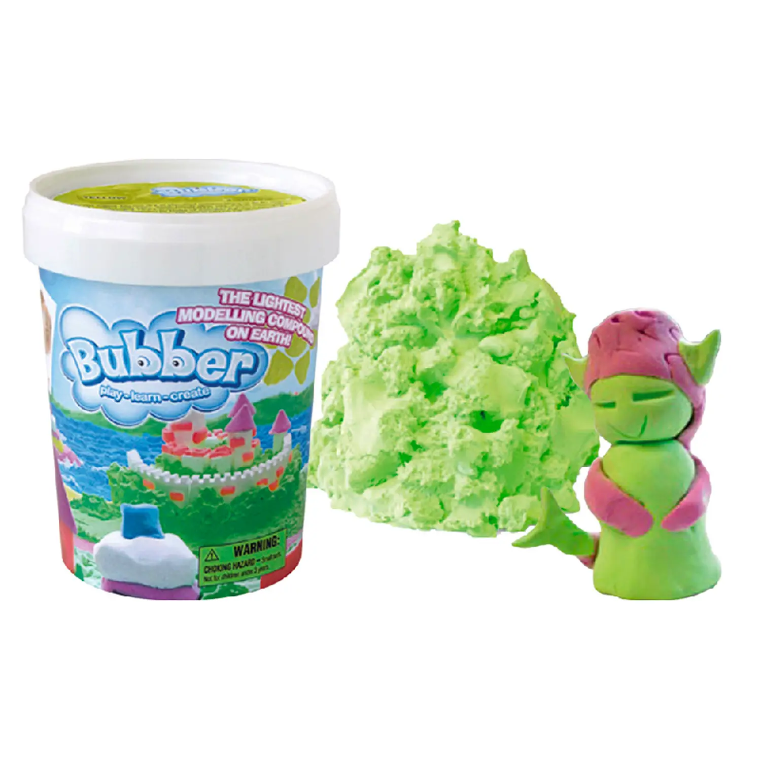 Pasta Bubber – Verde 200 g - Paste per modellare