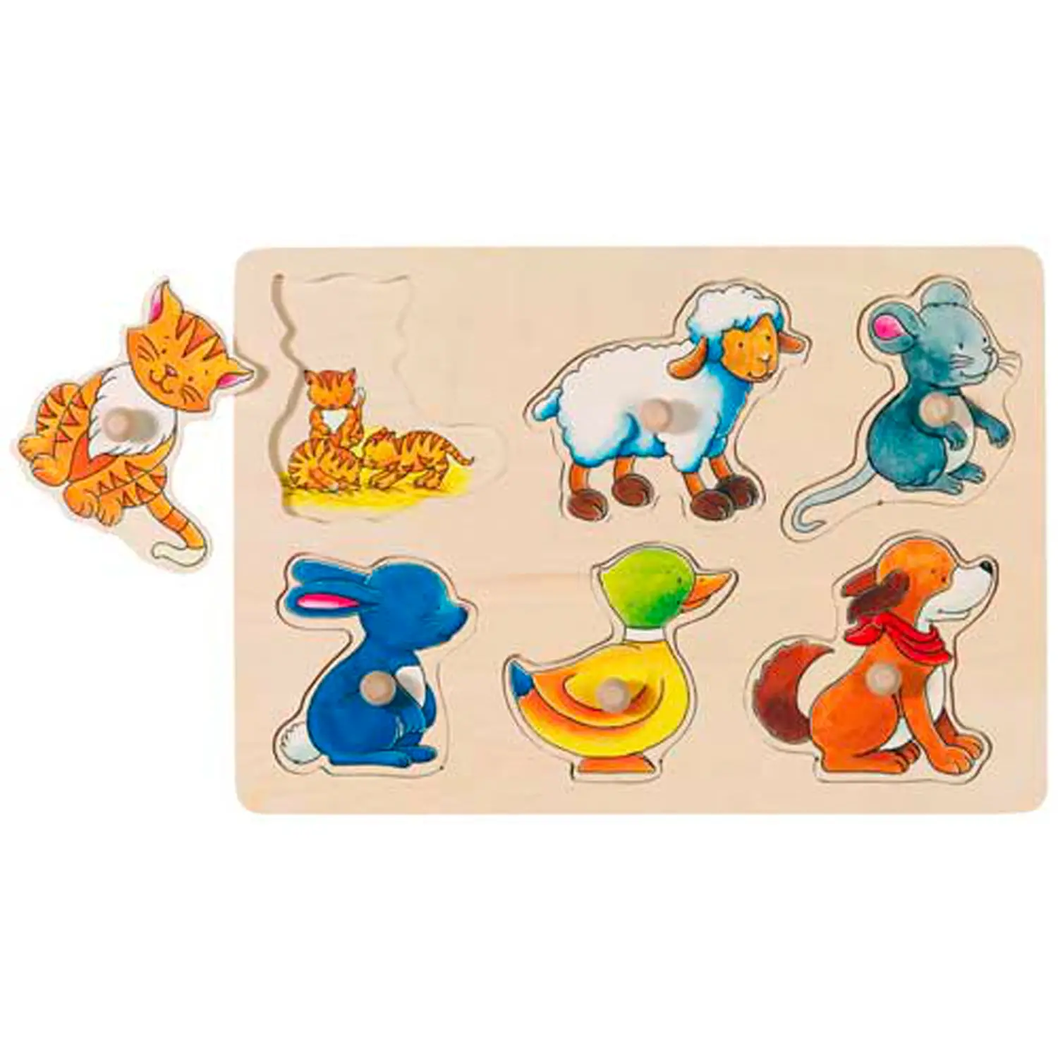 Guarda Sotto Mamme e Cuccioli - Incastri e puzzle in legno