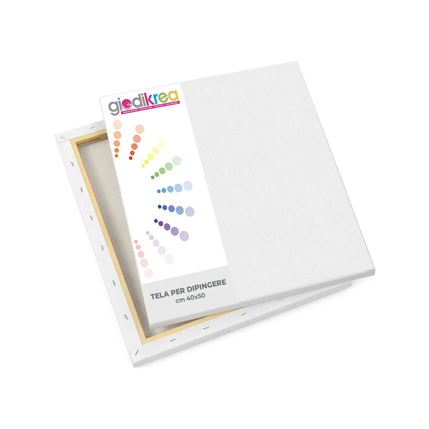 Tela per Dipingere 40x50 cm – 100% Cotone con Telaio in Legno - Pennelli e accessori