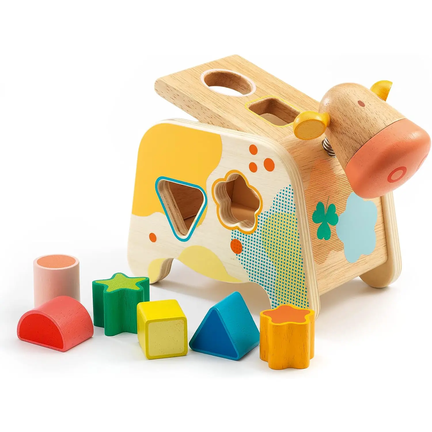 Mucca Margherita – Passaforme Educativo in Legno - Primi giochi