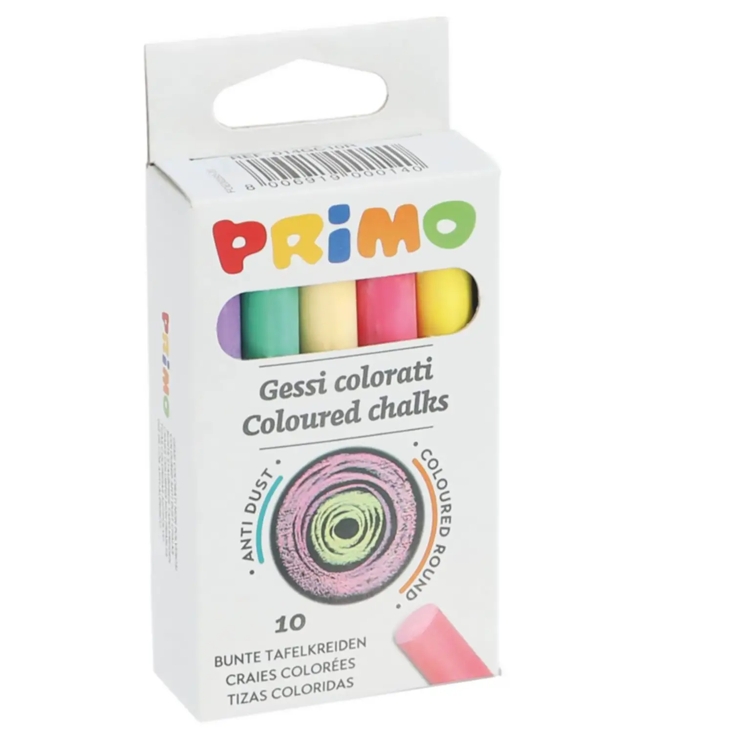 Gesso Colorato Antipolvere  Primo 10 Pezzi - Gessi e accessori per lavagne