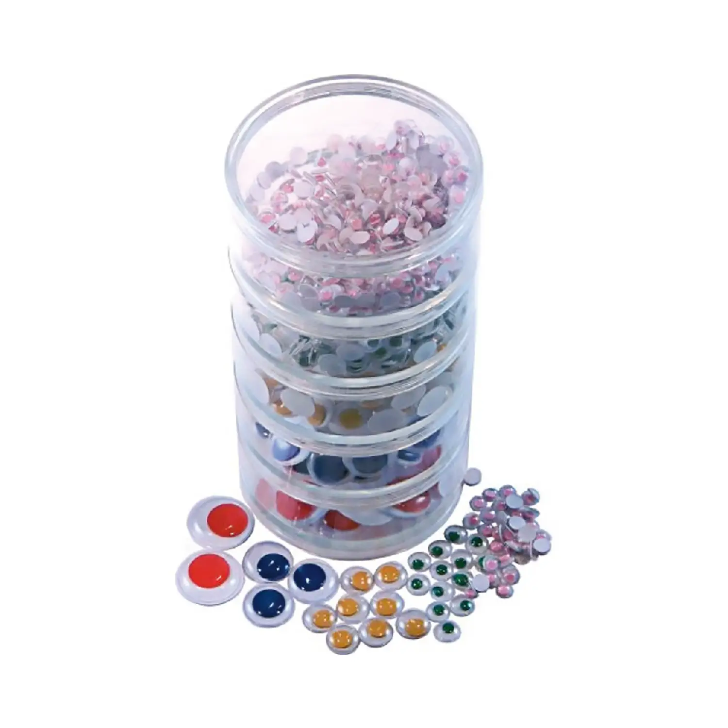 Colorful Eyes Round Assortment 500 Pieces - Applications and Decorations