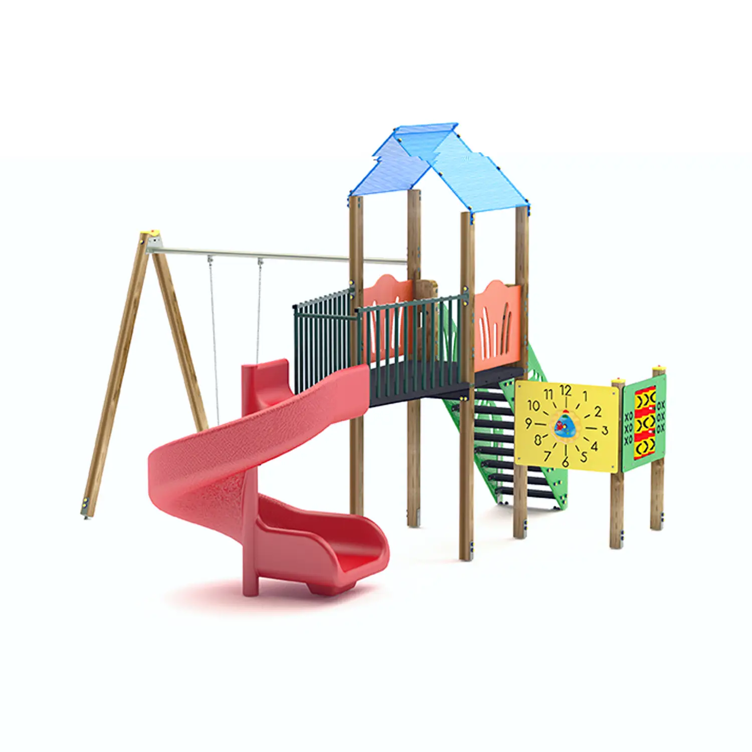 Playground Torre con Scivolo Elicoidale – Parco Giochi Completo per Parchi e Scuole - Playgrounds e giostre