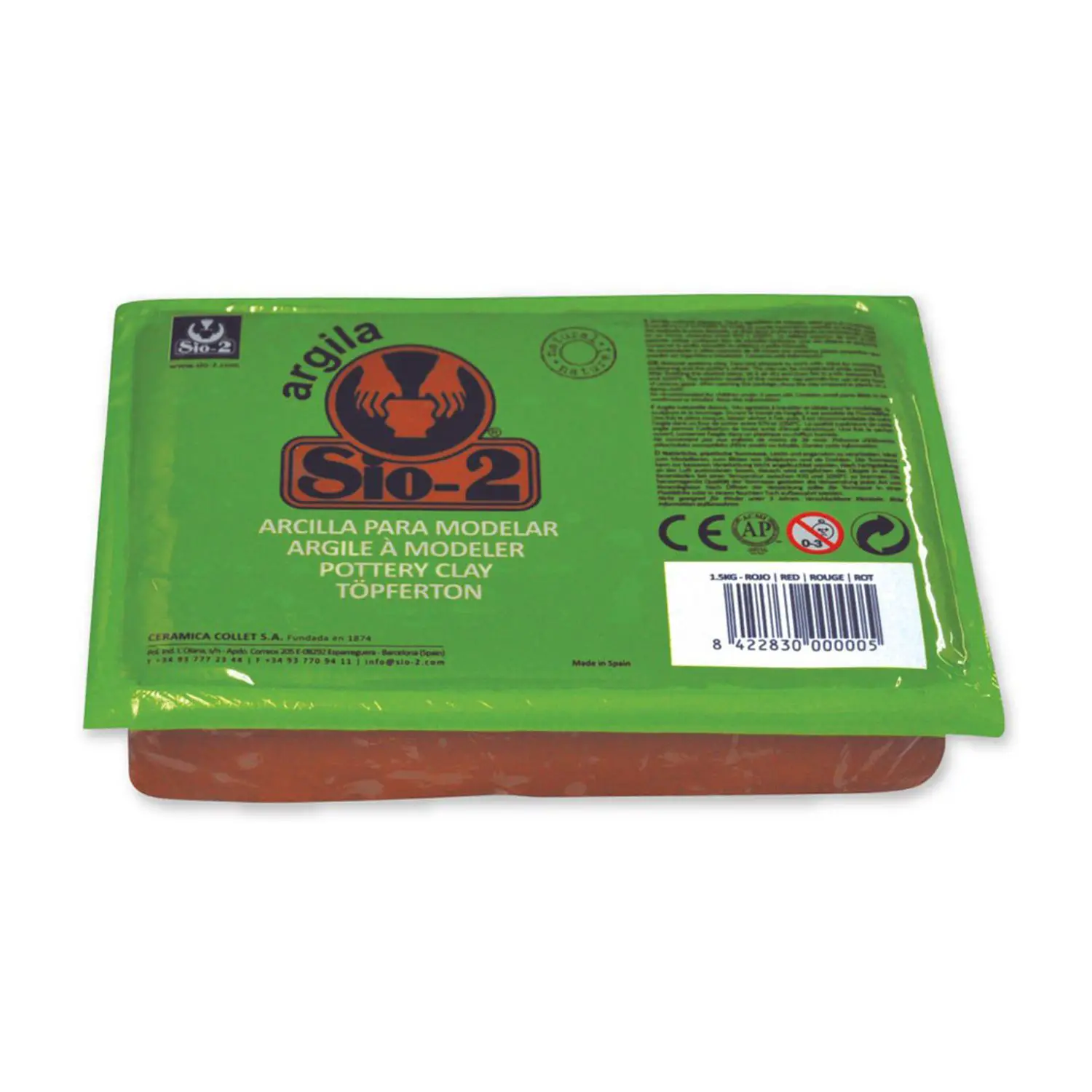 Creta Argilla Naturale Rossa – 1,5 kg - Paste per modellare