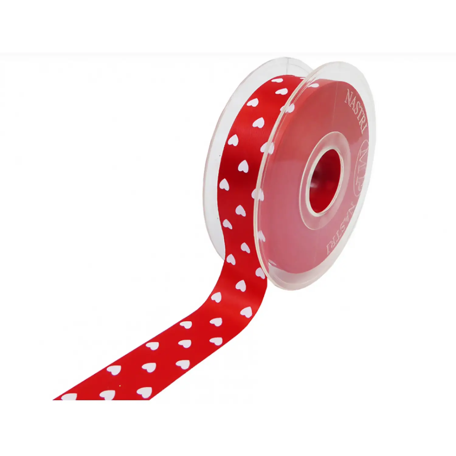 Nastro Rosso Cuori mm 25 x 45 Mt - Rafia, nastri e cordoncini