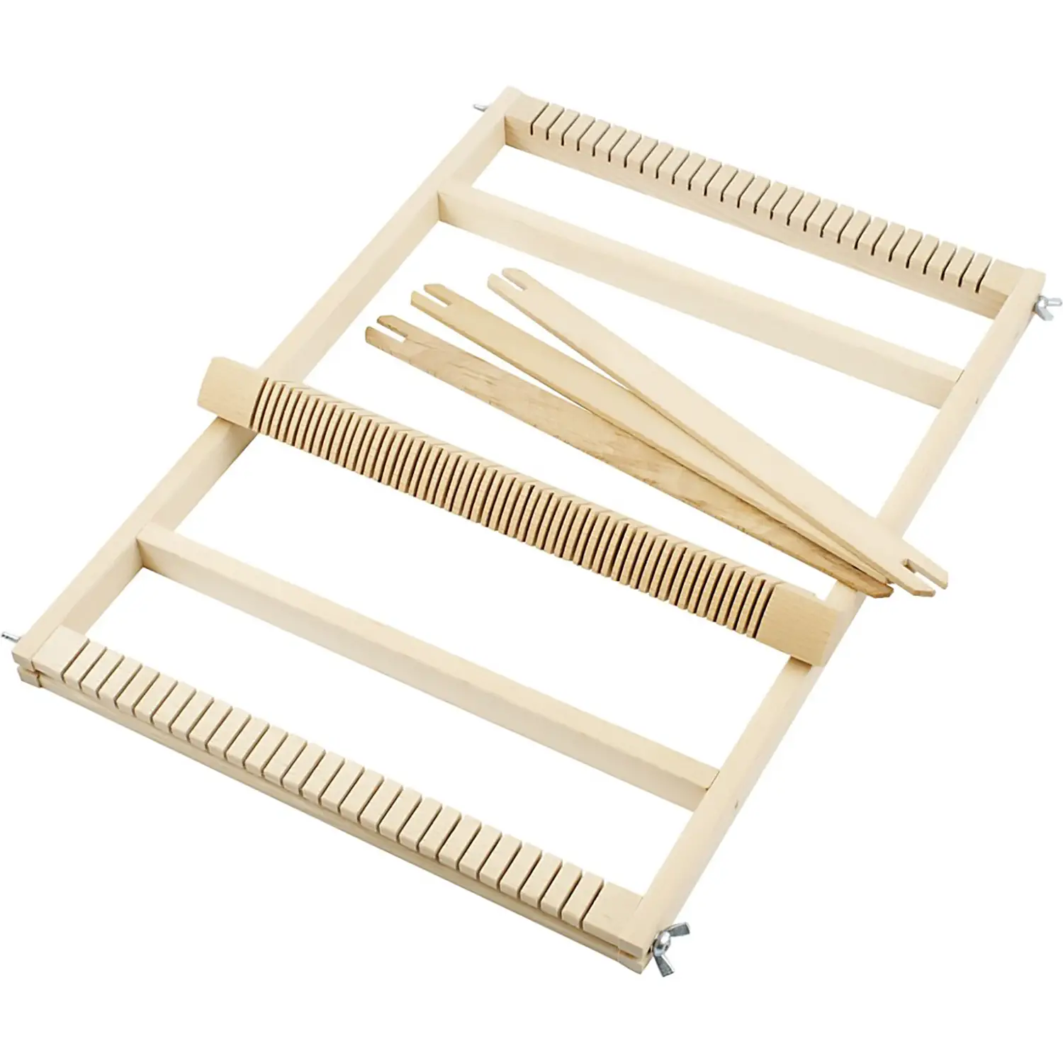 Telaio per Tessiture in Legno con Spolette - Applicazioni e decori