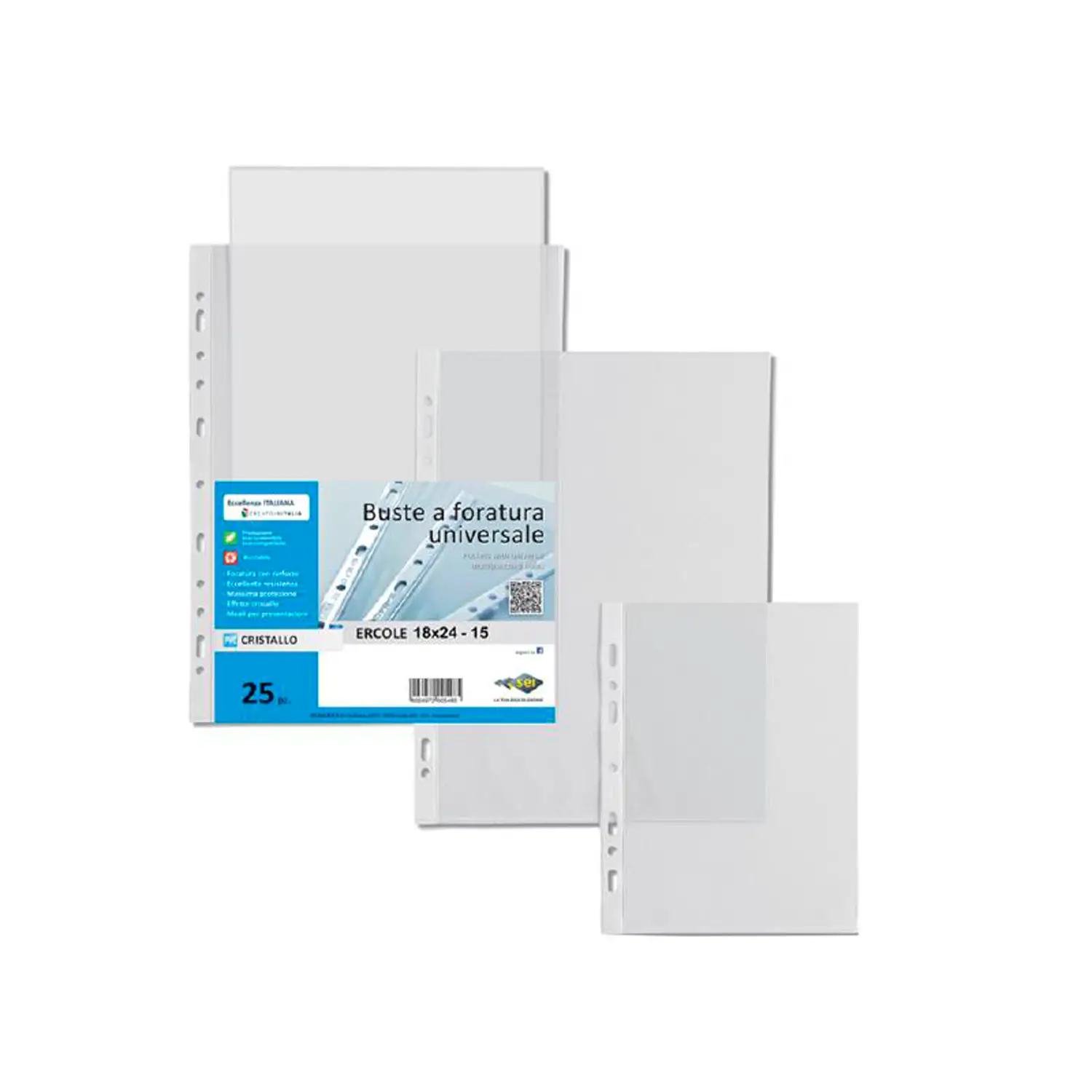 Buste Trasparenti per Listini 18x24- Cf 25Pezzi - Archiviazione
