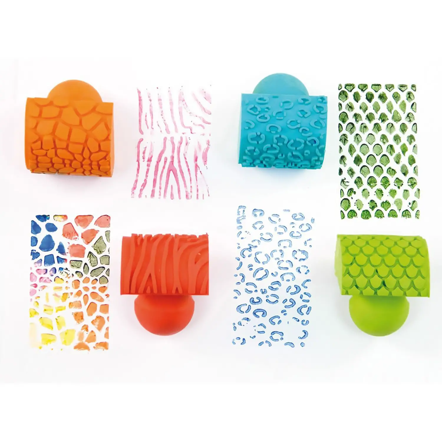 Timbri-Tampone Dondolo con Manto Animali – Set 4 Soggetti - Paste per modellare