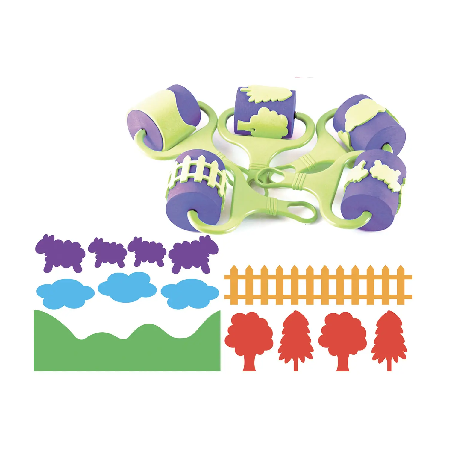 Timbri a Rullo 5 Soggetti “Fattoria” – Timbri Creativi - Rulli, spugne e timbri