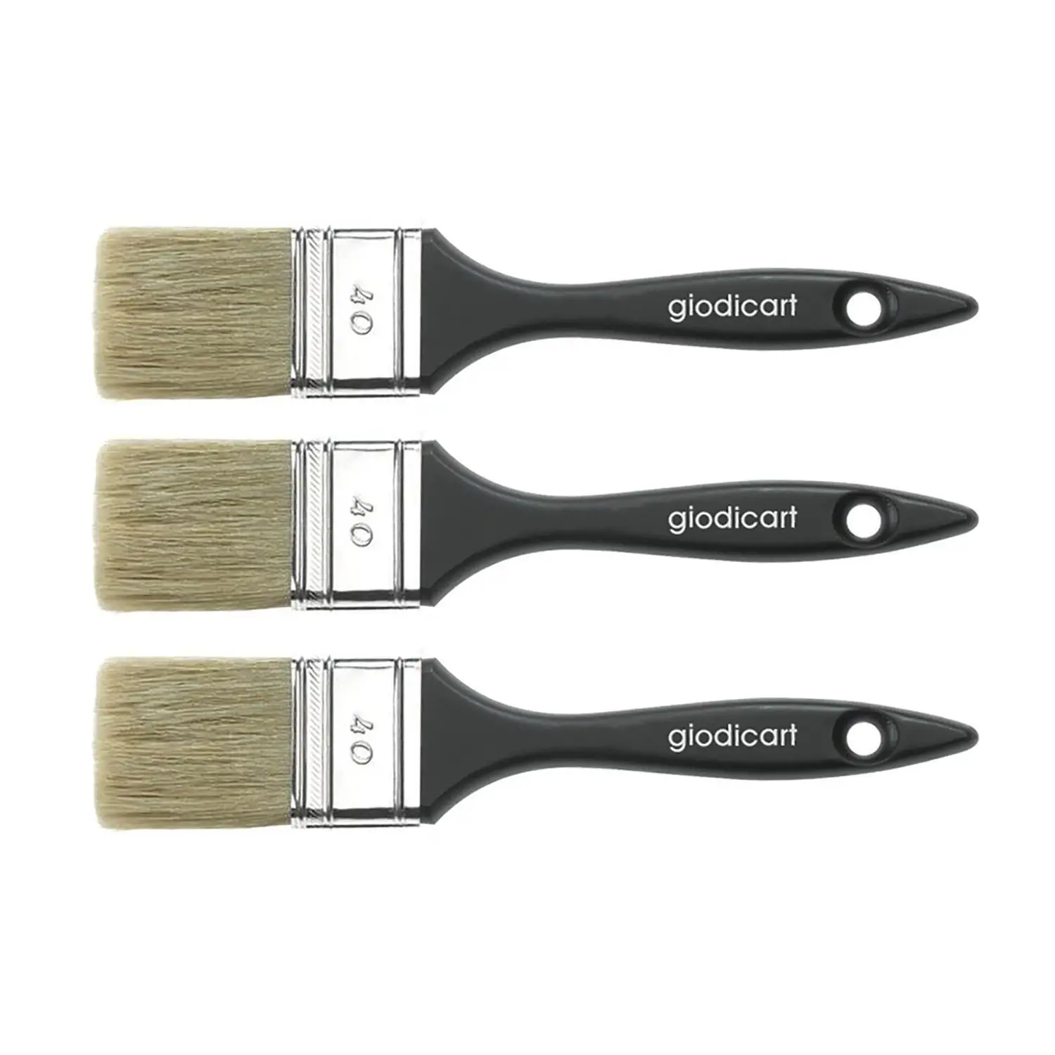 Pennellessa Punta Piatta 4 cm - Confezione 3 Pezzi - Pennelli e accessori