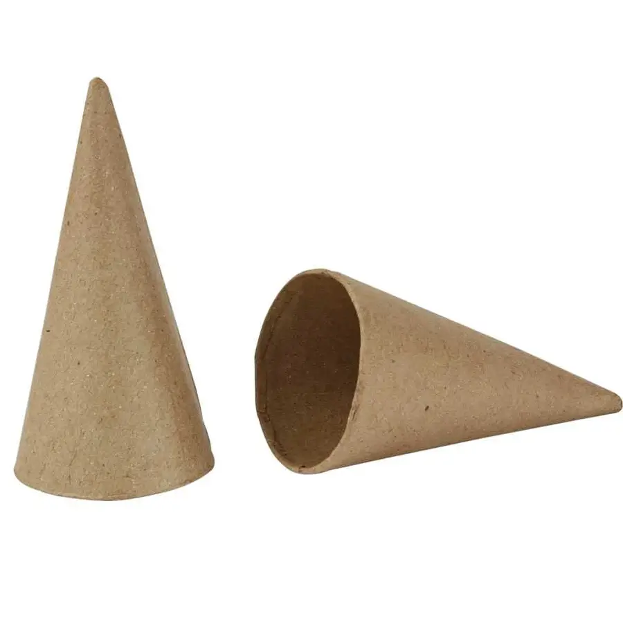 Coni in Cartapesta 10 cm – 10 Pezzi - Sughero e cartapesta