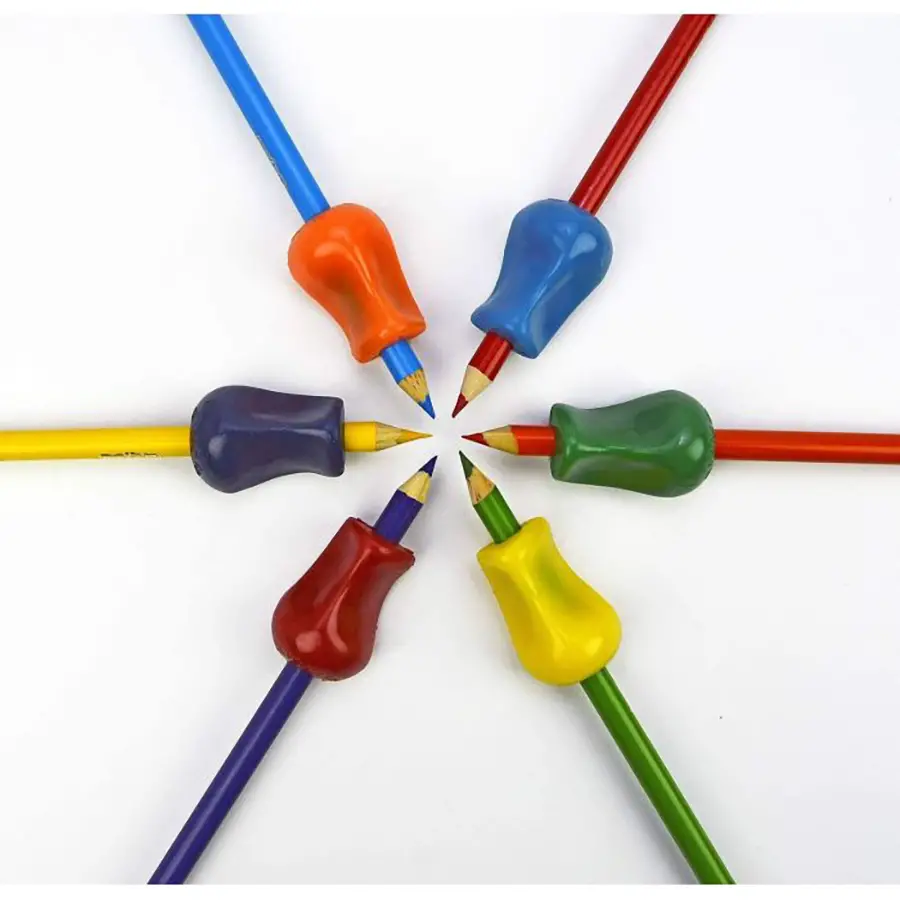 Writing Aid Pencil Grippers 12 Pieces - Brushes and Accessories