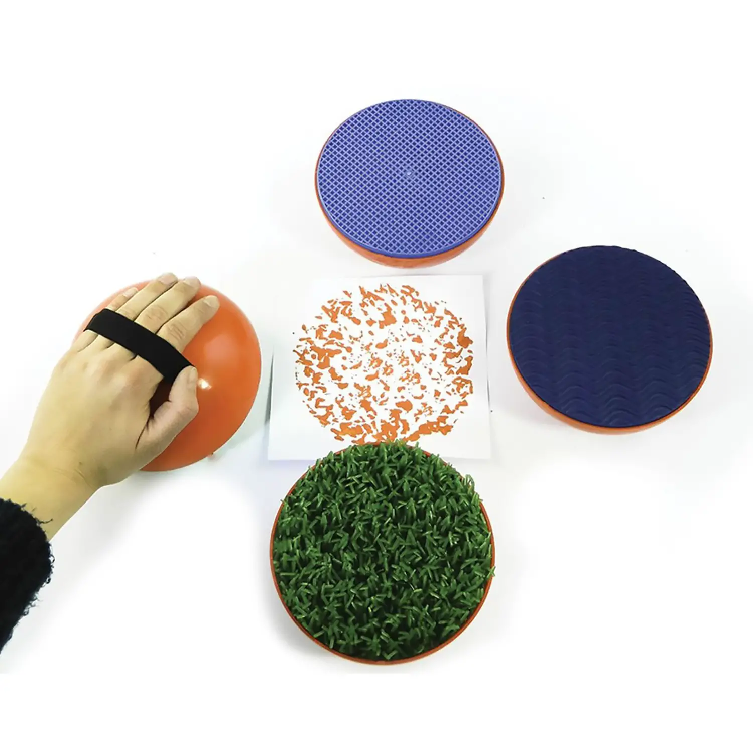 Maxi Stampi Palmari Multieffetto – Set 4 Timbri Giganti - Rulli, spugne e timbri