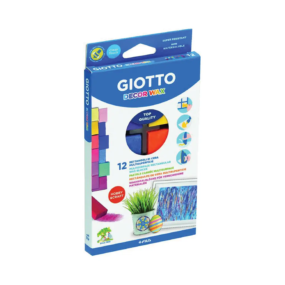 Pastelli a Cera Giotto Decor Wax – 12 Colori - Pastelli a cera