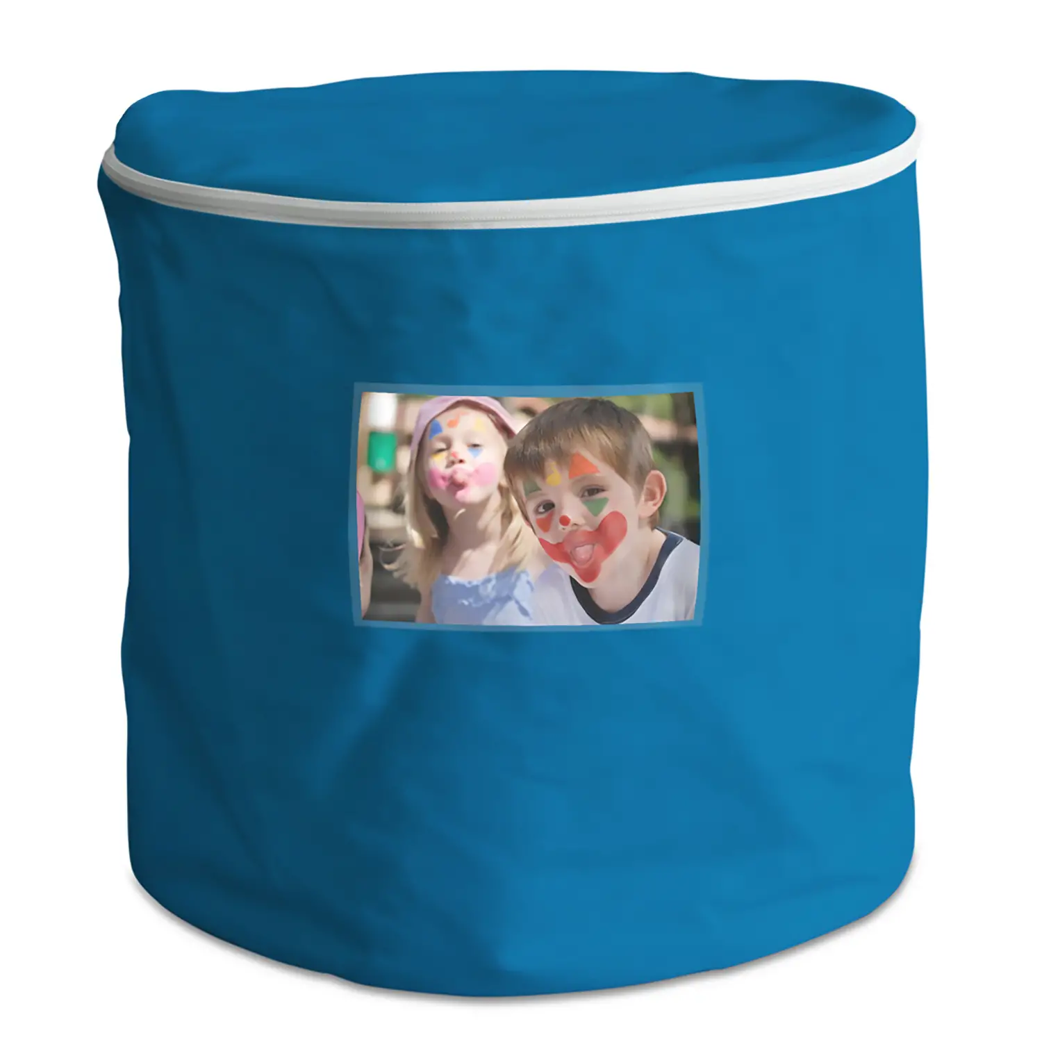 Folding Cube Bag with Pocket Light Blue - Nursery and Childhood Furniture
