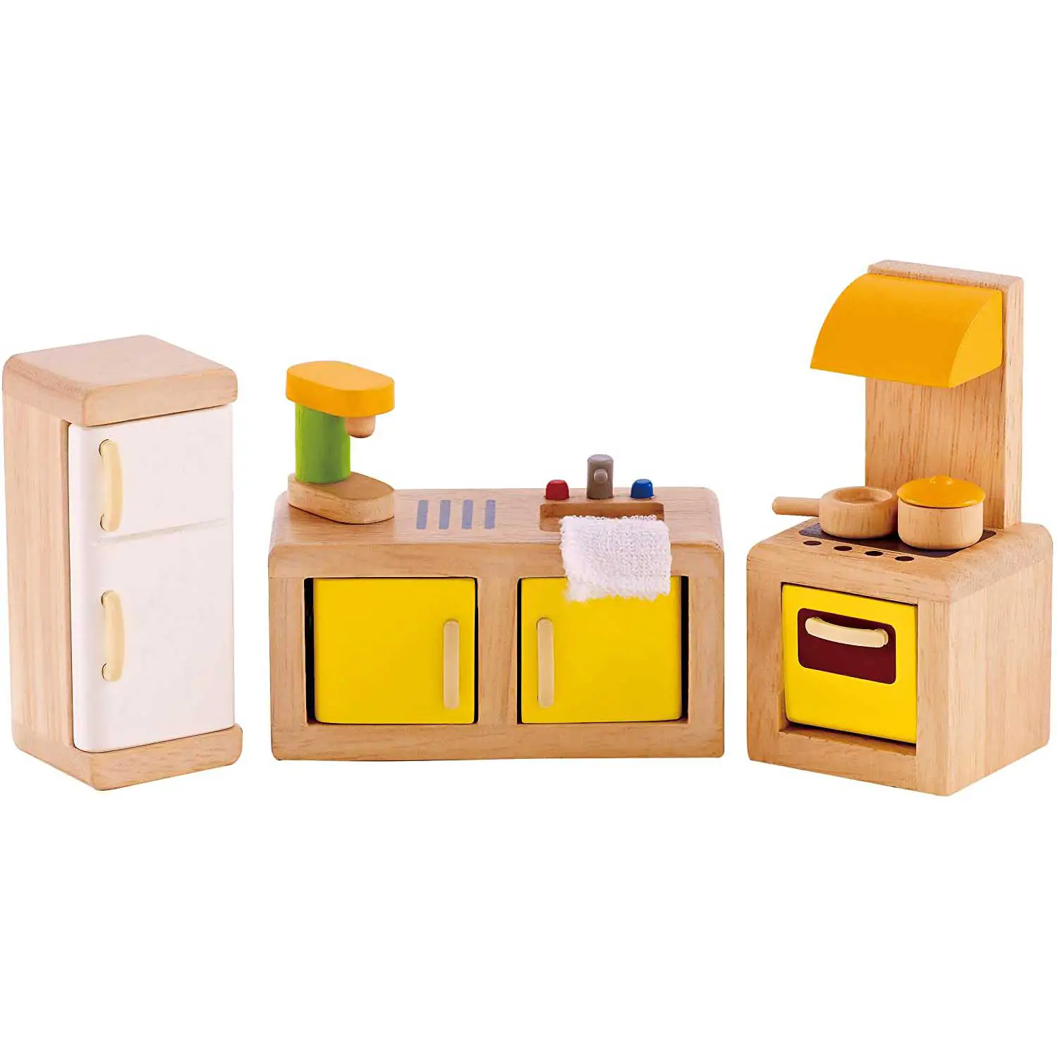 Cucina per Casa delle Bambole – Set 7 Pezzi in Legno - Ambienti