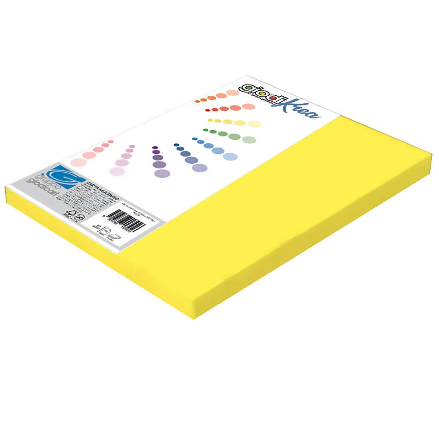 Ream Smooth-Rough Giodikrea A4 Yellow Cardstock - Paper and Paperboard