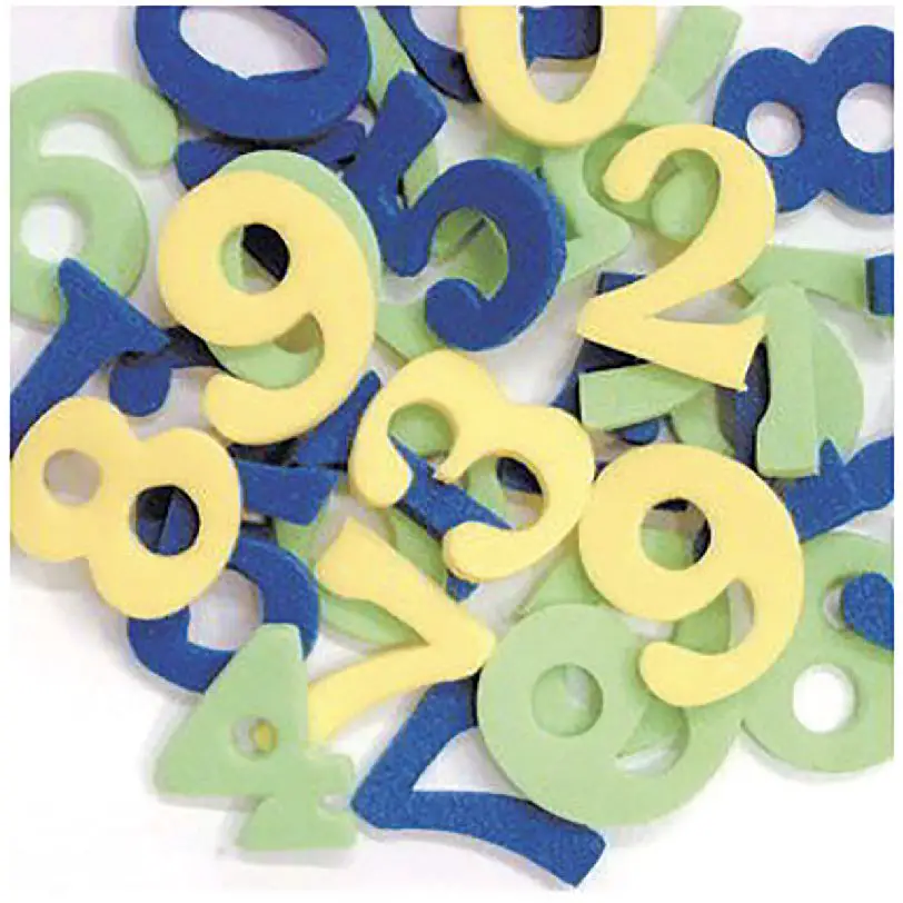 Numeri in EVA 25/30 mm – Set da 90 Pezzi – Colorati e Sicuri per Bambini - Applicazioni e decori