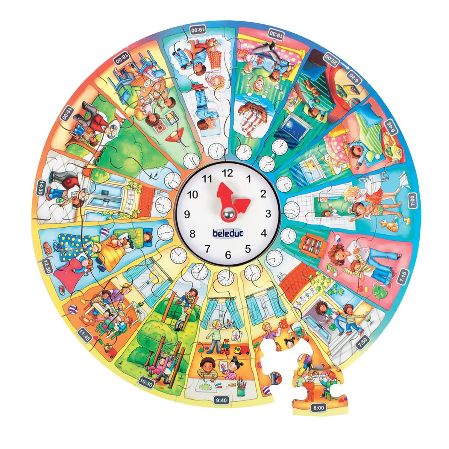 Puzzle Circolare “Una Giornata con Me” – 29,7x20,8x9,9 cm - Incastri e puzzle in legno