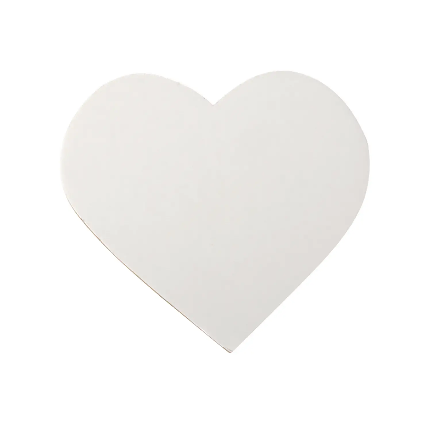 Cuore in Cartone Telato Bianco 5 Pezzi - Carta e cartoncino