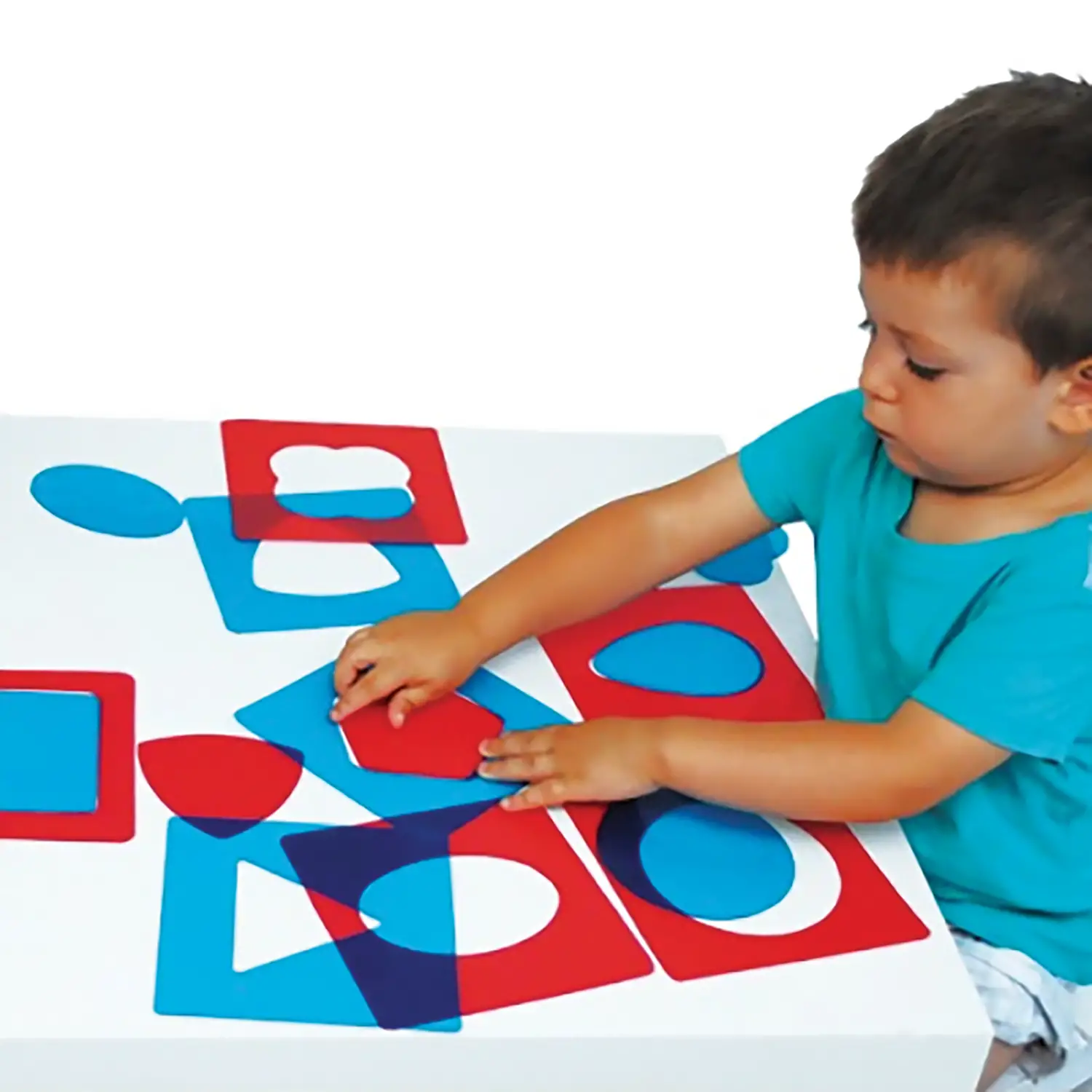 Forme Geometriche Traslucide con Ventose – Set Educativo 20 Pezzi - Stencil