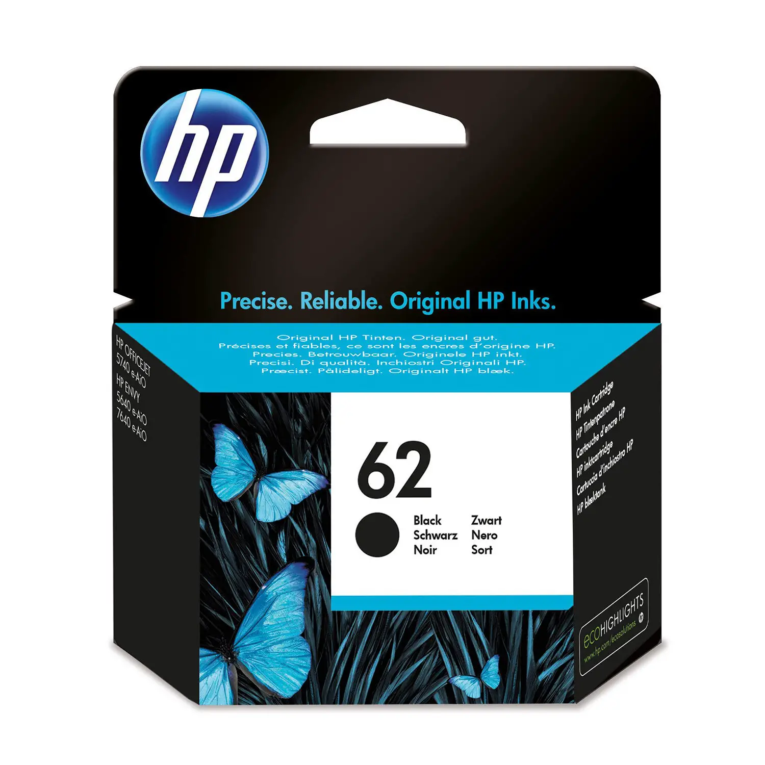 Cartuccia HP 62 Nero Originale – Inkjet (200 Pagine) - Consumabili
