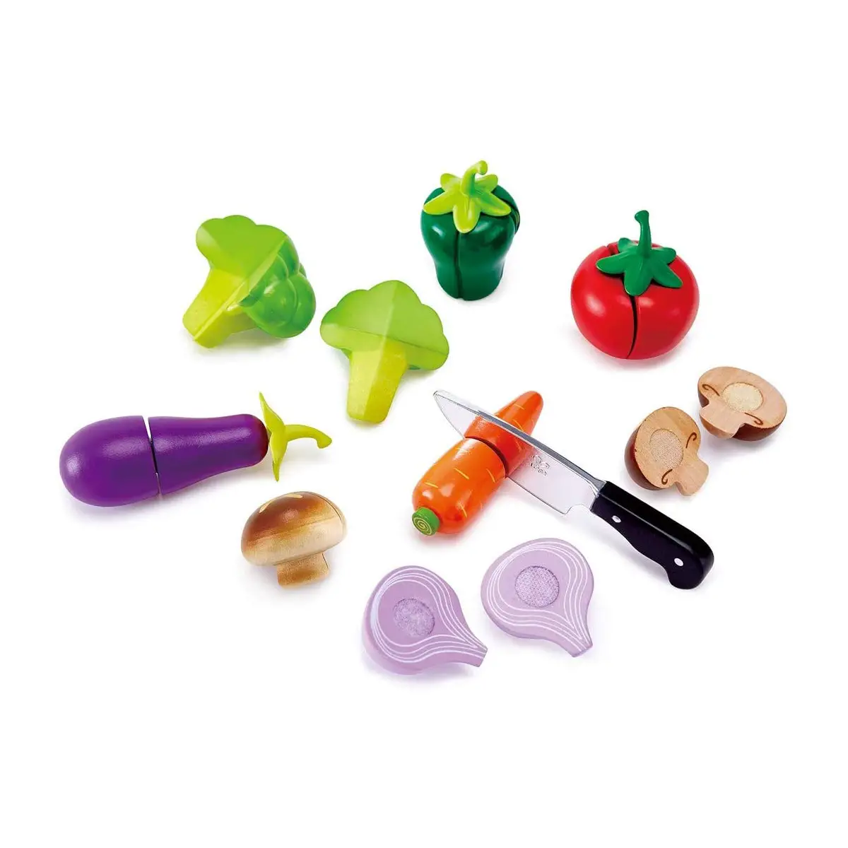 Verdura in Legno da Tagliare – Gioco Educativo - Alimenti, mercatini, stoviglie