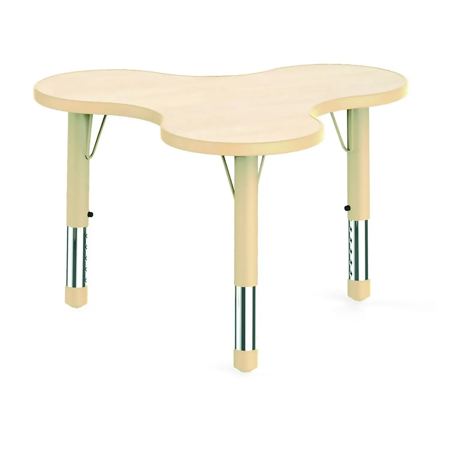 Tavolo Scuola Serie 2020 Trifoglio cm. 74x80 H 40-60 - Arredo Nido e Infanzia