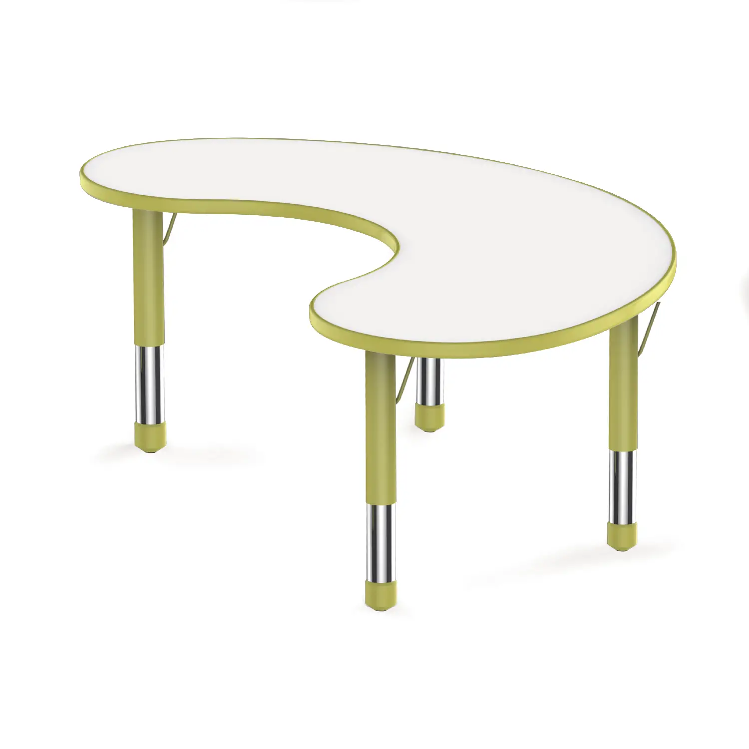 Table Series 2020 Virgola H 40-60 Green - Nursery and Childhood Furniture