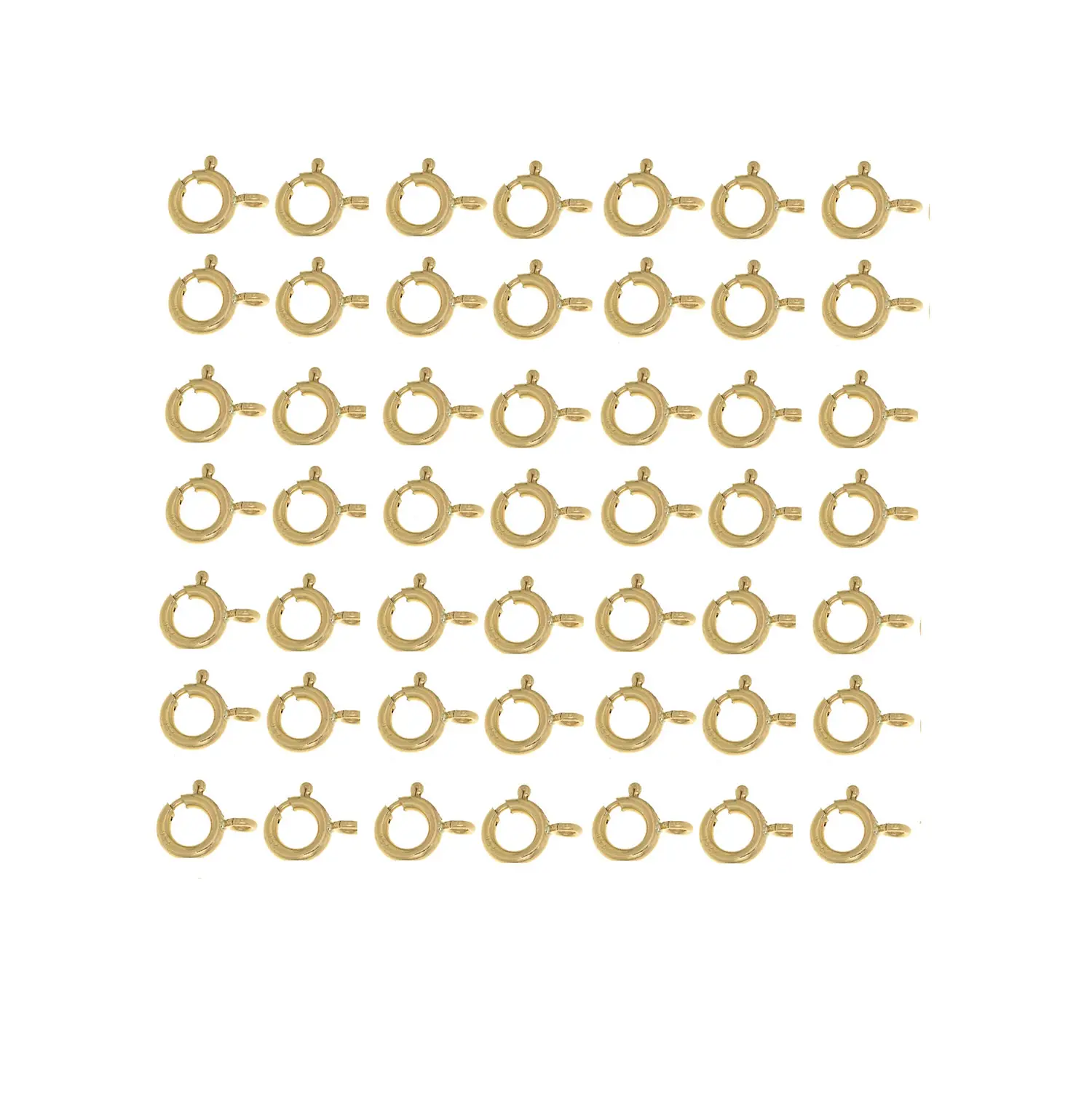 Chiusure ad Anello in Oro – 9 mm - 50 Pezzi - Applicazioni e decori