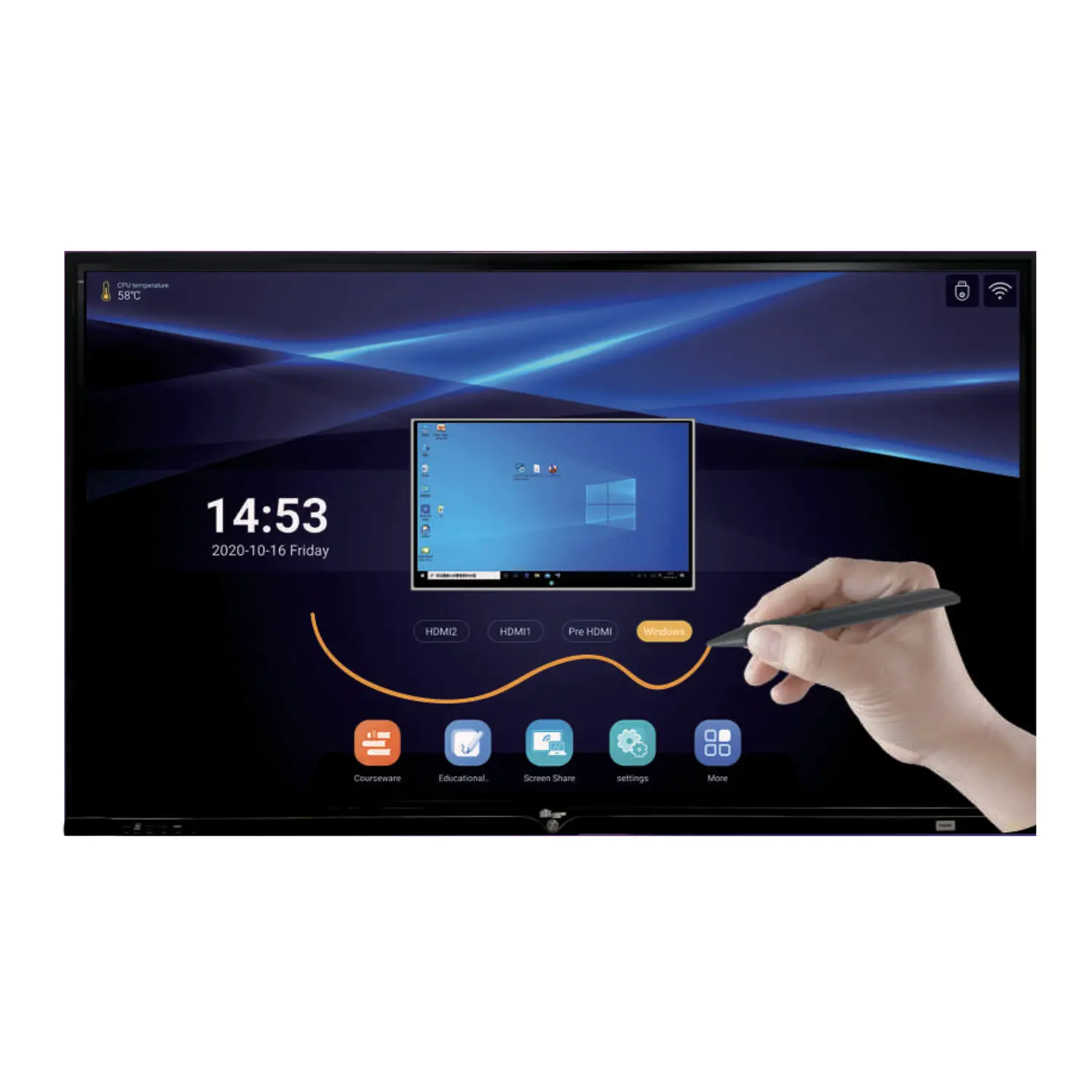 INTERACTIVE 4K MULTITOUCH MONITOR 75 INCHES - Multimedia Supports