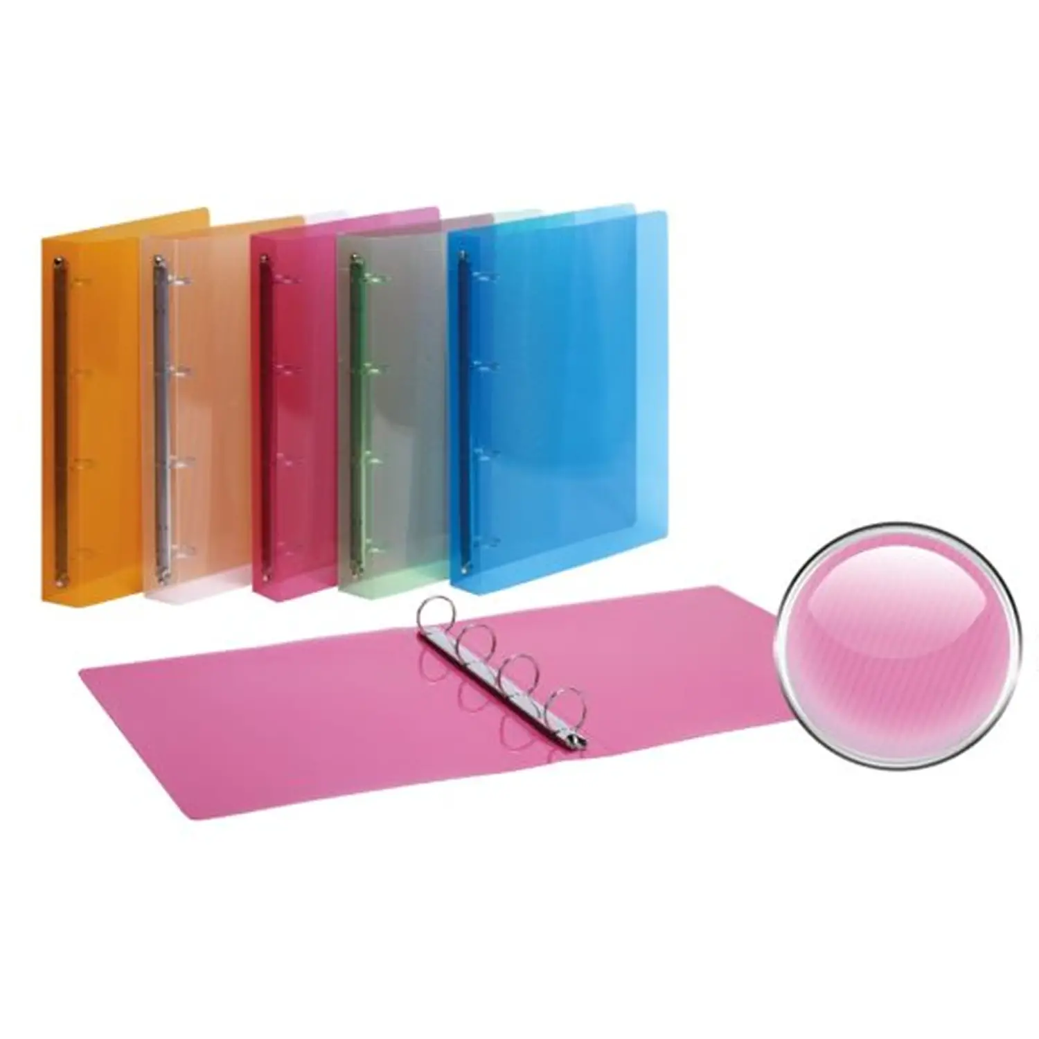 Ppl Binder 4 Rings Lumina Back 30 mm. Assorted Colors - Filing