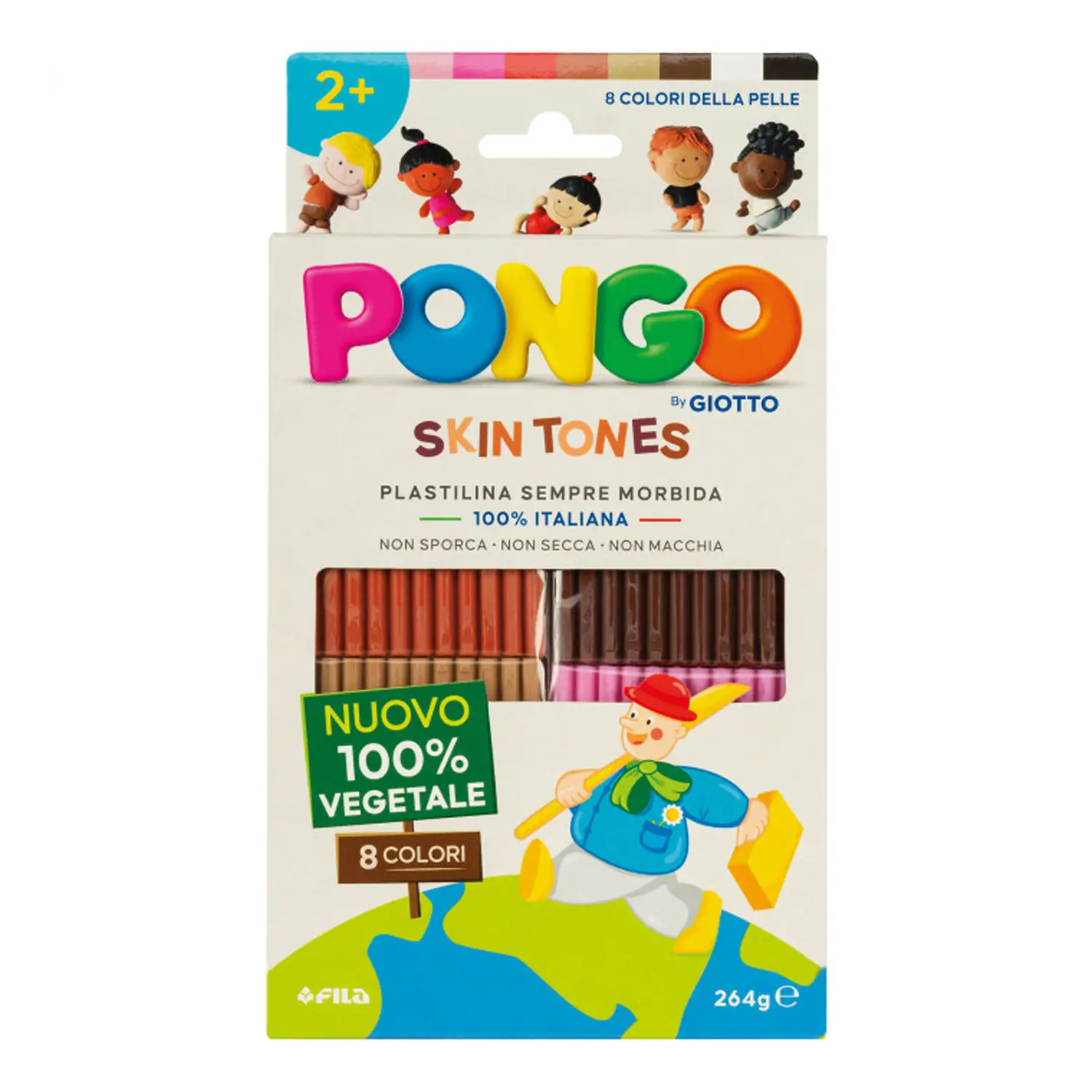 Plasticine Pongo By Giotto 8 Leather Colors - Modeling Pastes