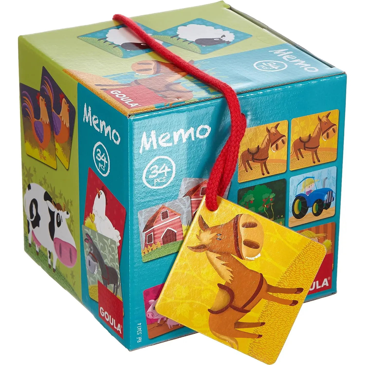 Memo Extra Large Fattoria – Gioco di Memoria Educativo con Tessere Giganti per Bambini - Memory e Domino