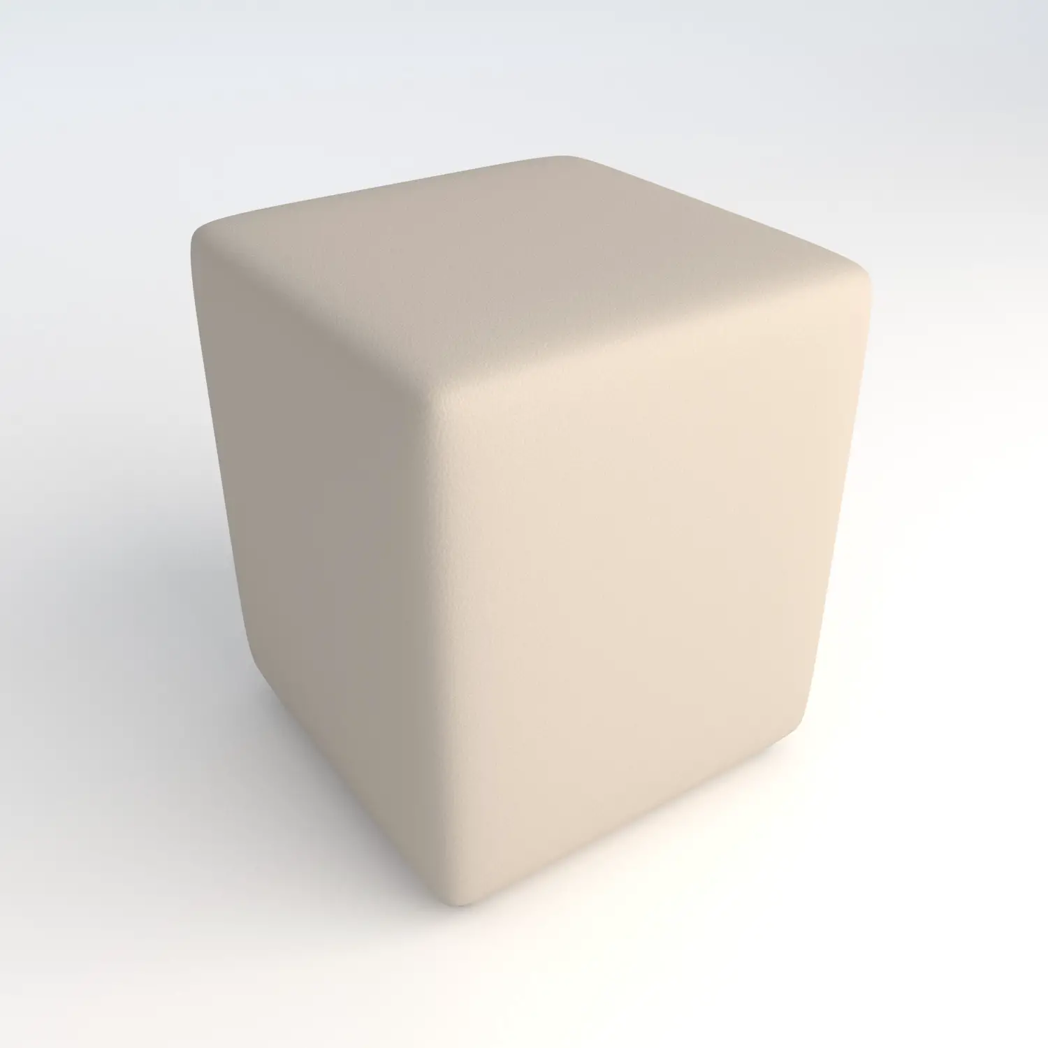 Square H 46 White Flame-Resistant Faux Leather Pouf For An Innovative School Environment - Lounge and Soft Furnishings