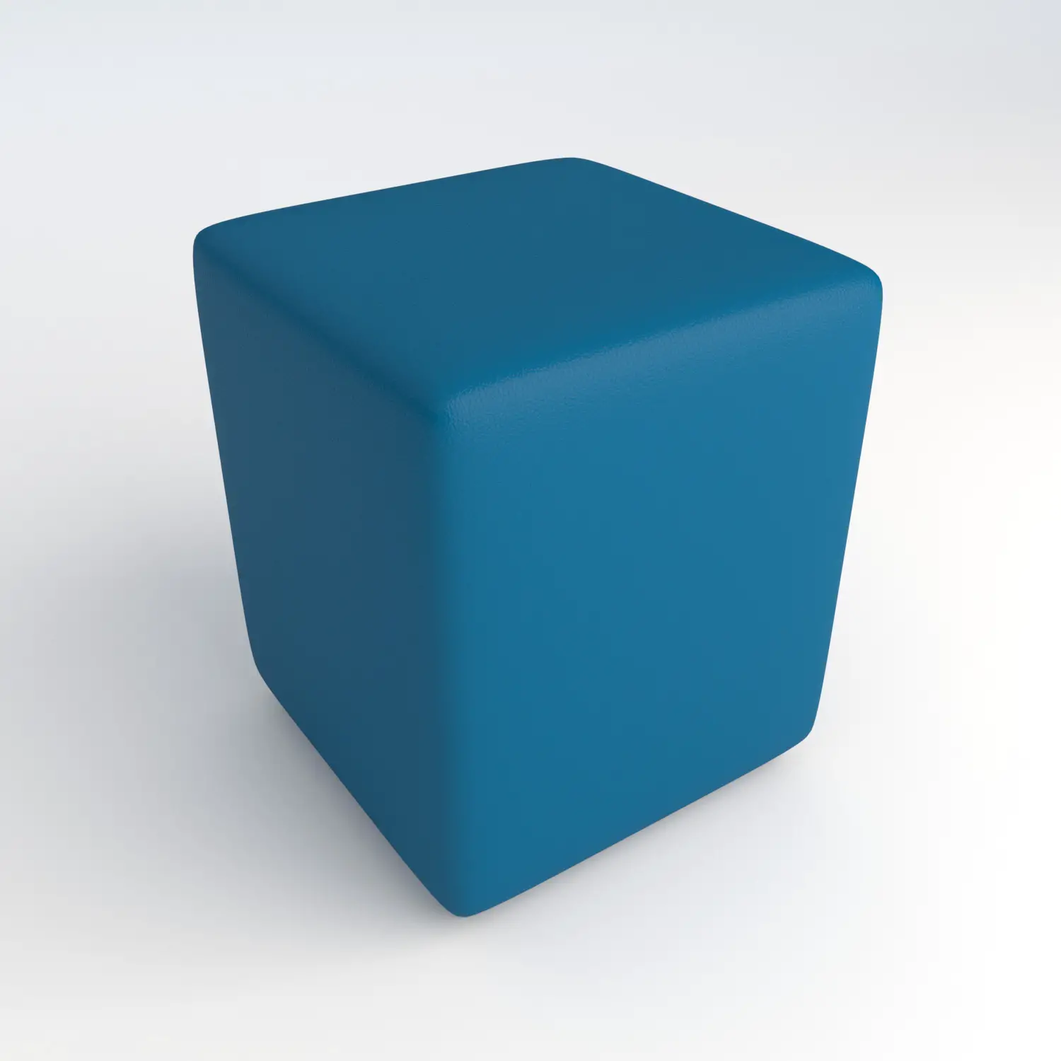 Pouf Ecopelle Ignifugo Quadrato H 46 Azzurro Per Un Ambiente Scolastico Innovativo - Salottini e arredi morbidi