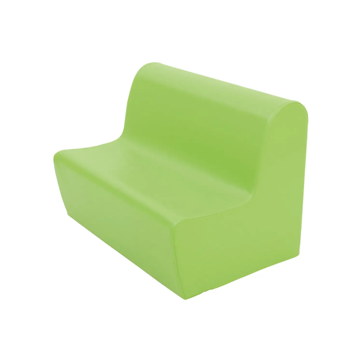 Divanetto Morbido 2 Posti Verde per la Scuola dell'Infanzia - Salottini e arredi morbidi
