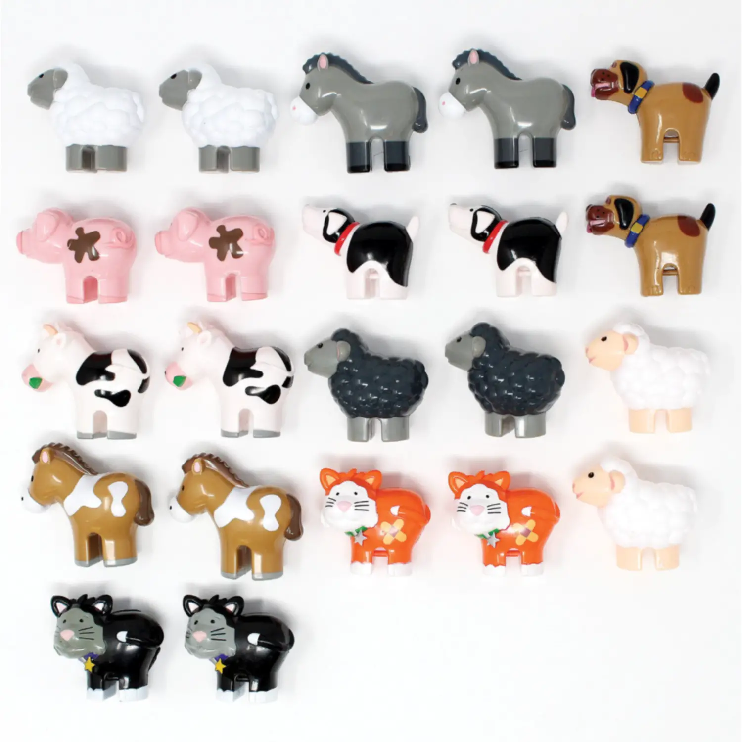 Amici Animali della Fattoria – Set 22 Giocattoli Educativi in Plastica Sicura - Ambienti