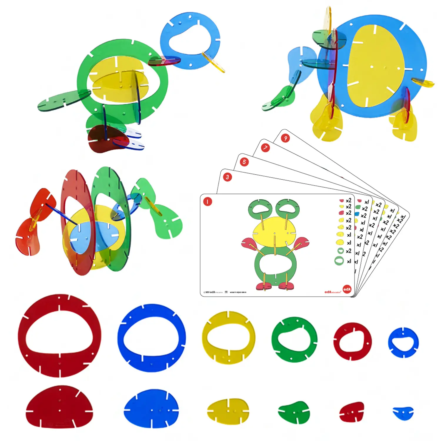 COSTRUZIONI CONTORNO CIOTTOLI TRASLUCENTI CON SCHEDE - Costruzioni in plastica