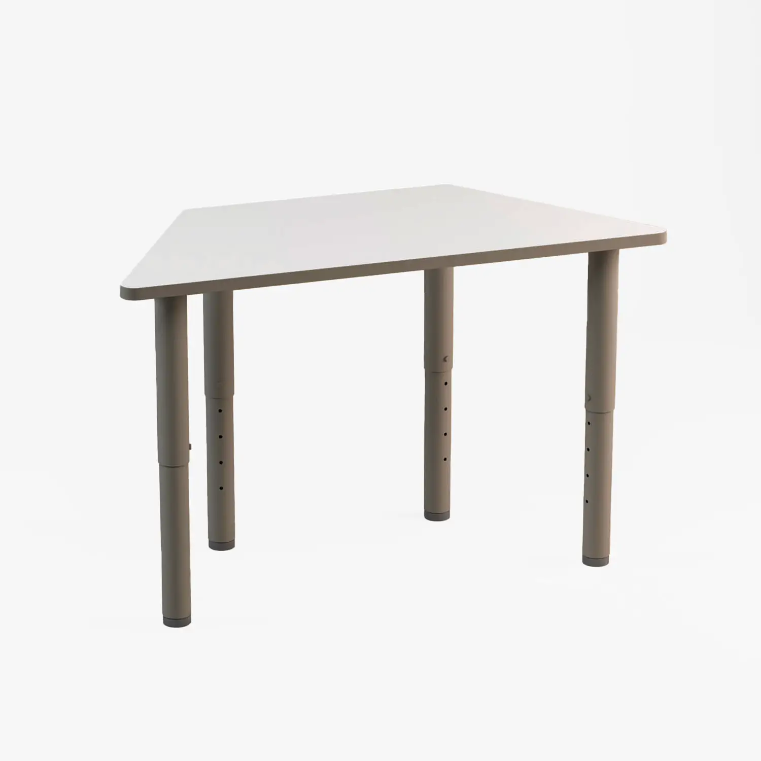 Lynx Trapeze Table for School and Office, Adjustable Height, White CAM - Classroom Series Furniture 3.0