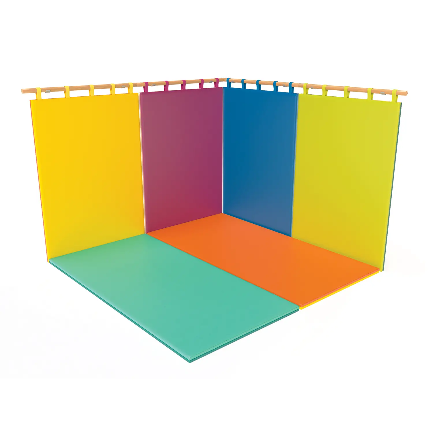 Soft Two-Tone Aquamarine Wall Protection - Motor Paths