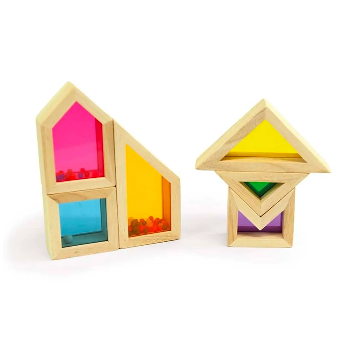 Blocchi Traslucidi Forme, Colori e Suoni - 6 Blocchi - Primi giochi