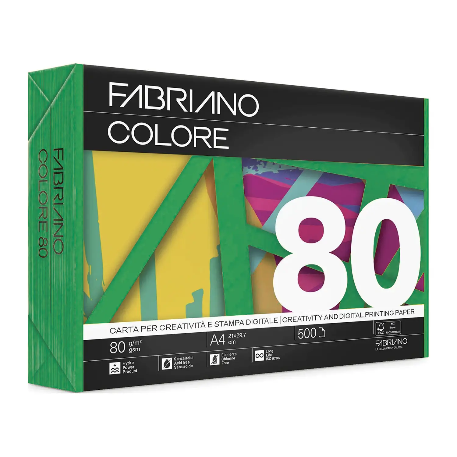 Fabriano Photocopy Paper Color 80 Gr/sqm A3 Green Ream 250 Sheets - Paper and Paperboard